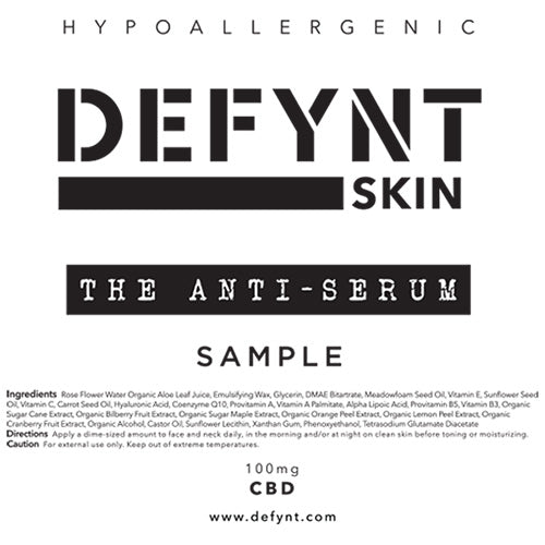 Samples – The Anti-Serum by Defynt Skin 25 Pack